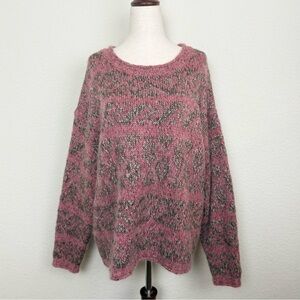 Sundance Mohair Blend Pink Brown Sweater Size XL